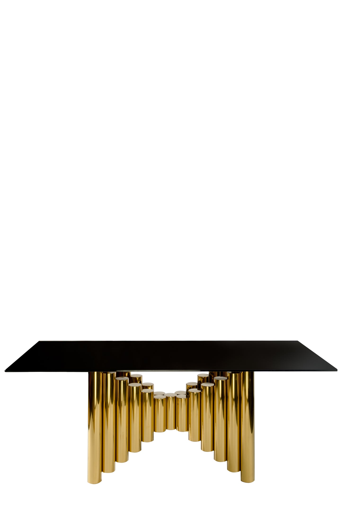 Kanika Rectangular Gold Dining Table