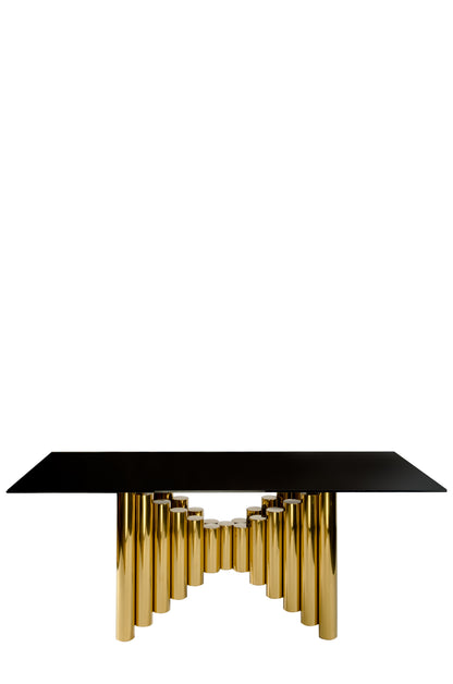 Kanika Rectangular Gold Dining Table