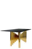 Kanika Rectangular Gold Dining Table