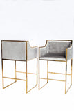 Erin Gold Counter Chair in Gray