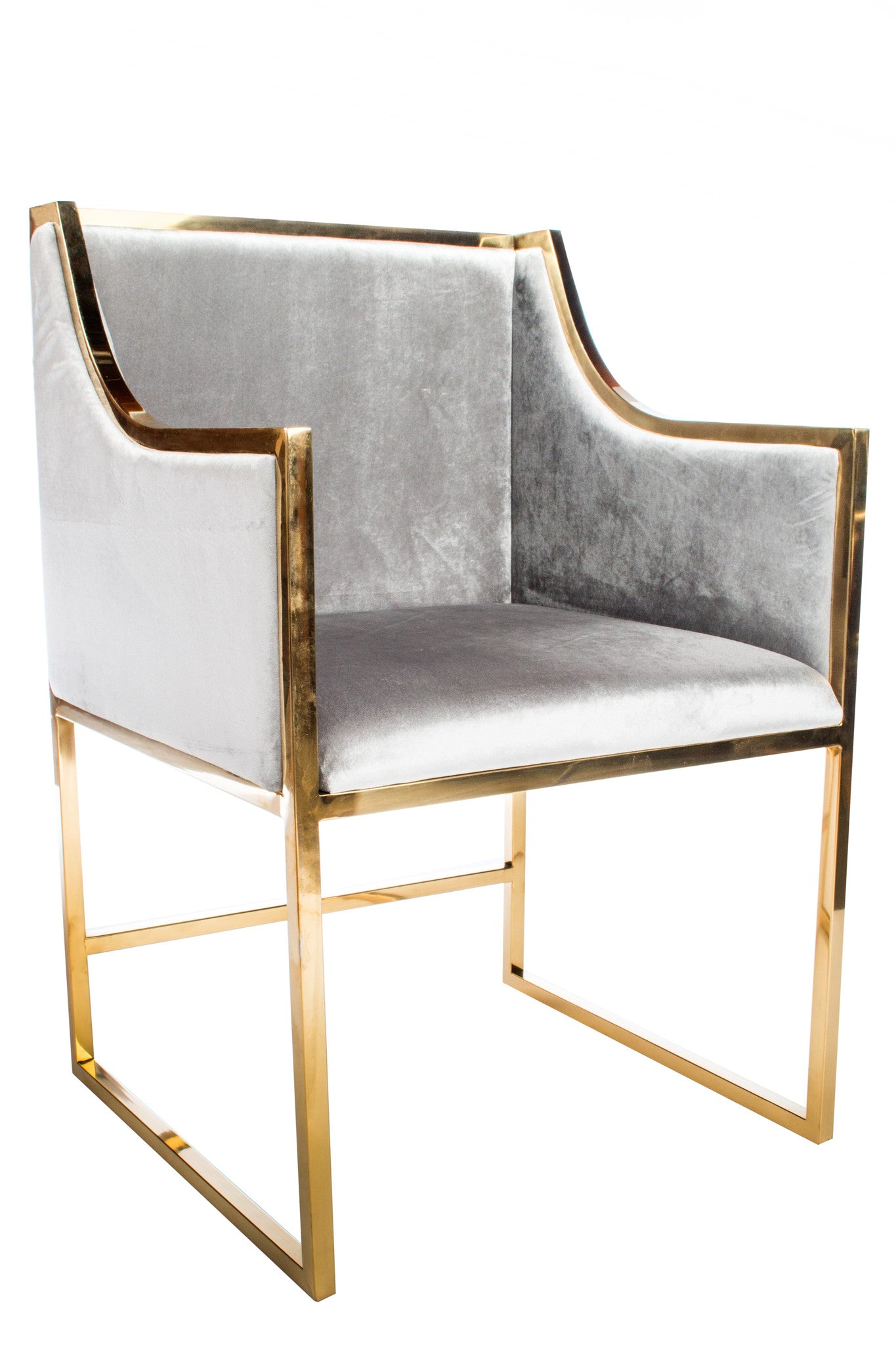 gold and gray dining chair