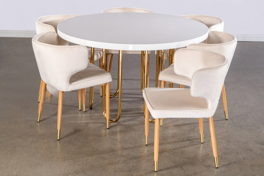 Willow Dining Set in Ivory