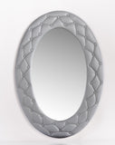 Carolina Oval Faux Leather Mirror