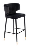 Kayla Upholstered Bar Chair in Black