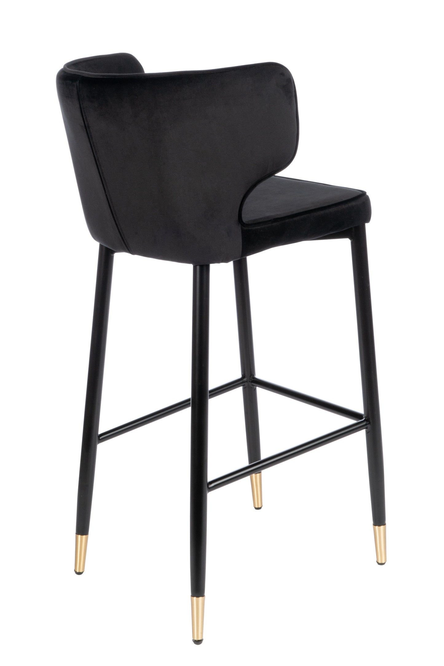 Kayla Upholstered Bar Chair in Black