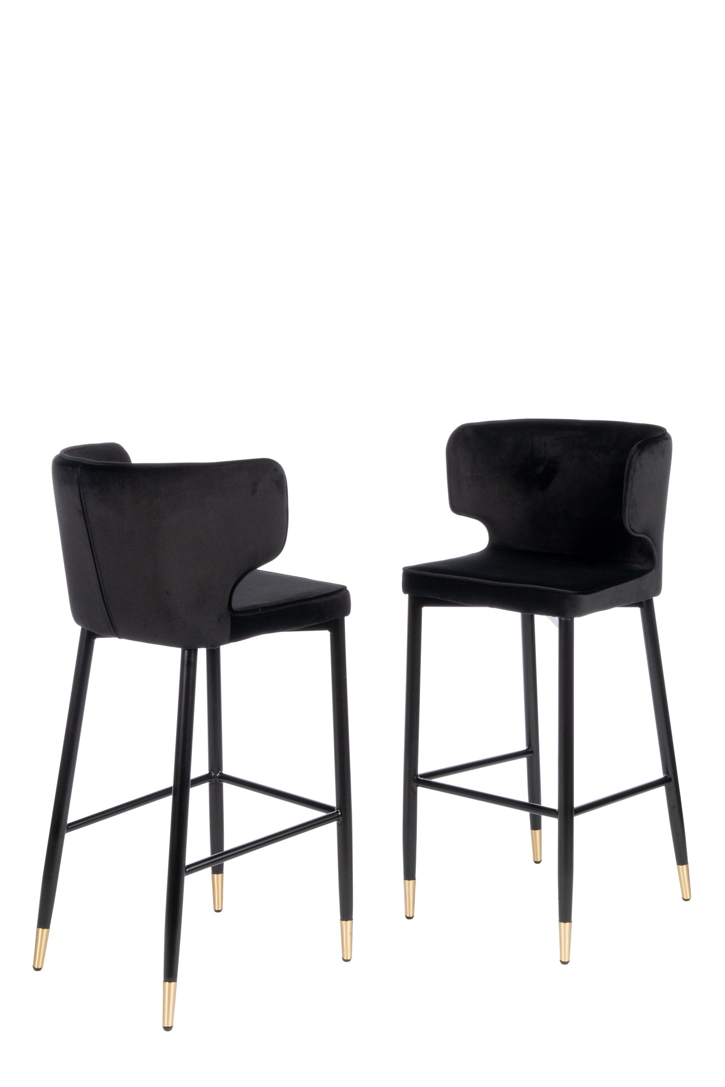 Kayla Upholstered Bar Chair in Black