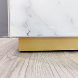 Lyla Marble Look White Nightstand