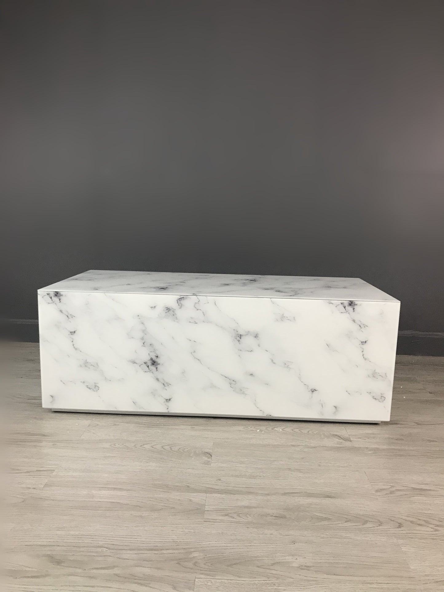 Matteo Block Marble Design Coffee Table in White