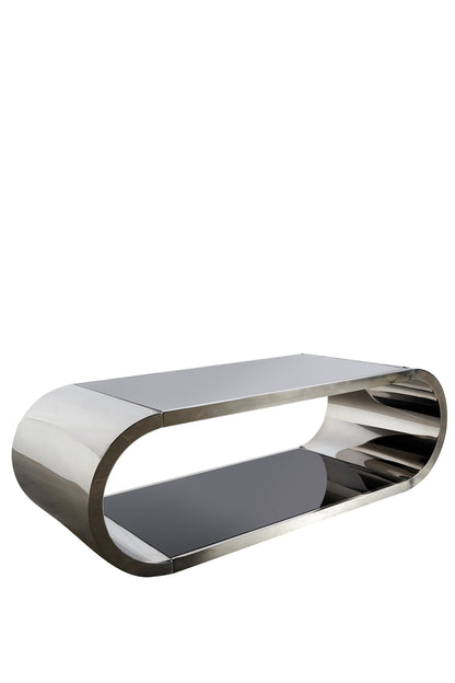 futuristic  modern chrome coffee table