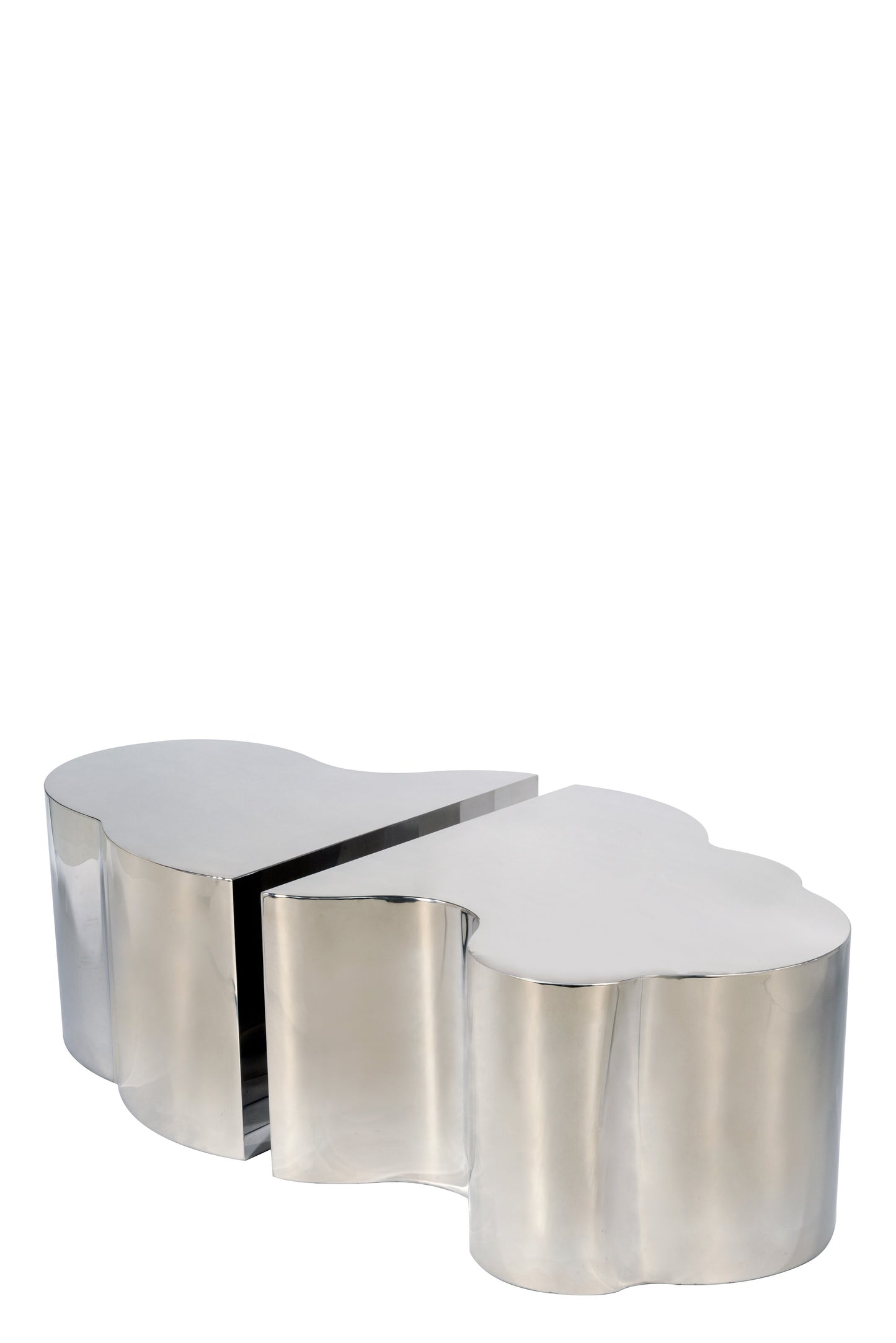 Set of 2 Luca Coffee Table in Silver