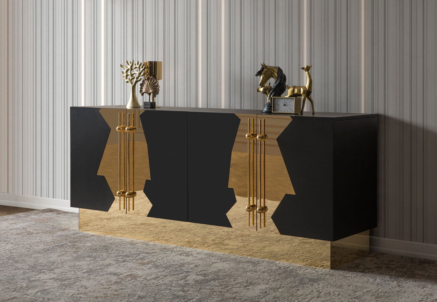 Callista Sideboard in Black and Gold