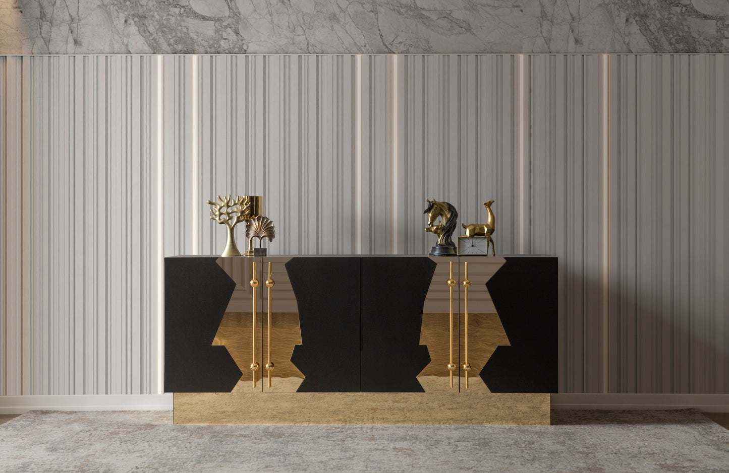 Callista Sideboard in Black and Gold