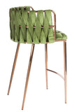 1538CS-GREEN-Milano Counter Chair in Green